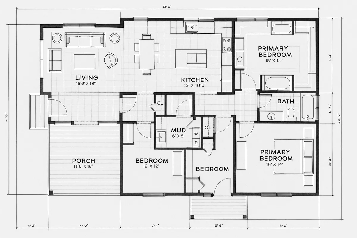 RidgeHaus floor plan blueprint