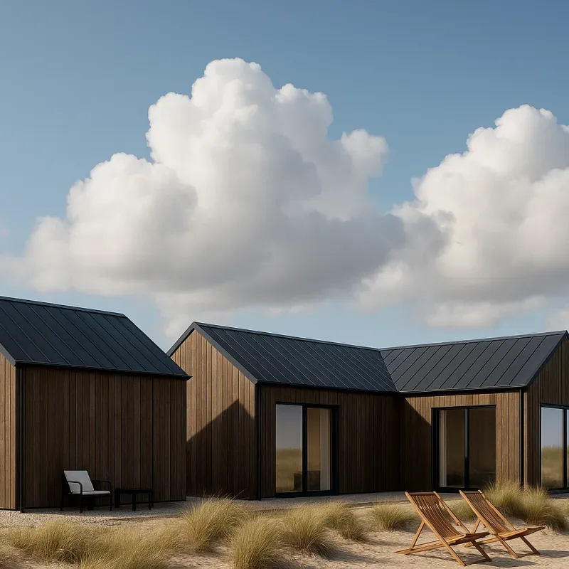 Summit Haus modern prefab exterior with rooftop